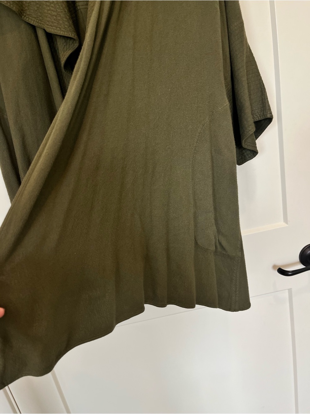 Tienda Ho olive green fringed tassels boho Lagenlook hippie flowy jacket kimono - Picture 9 of 12